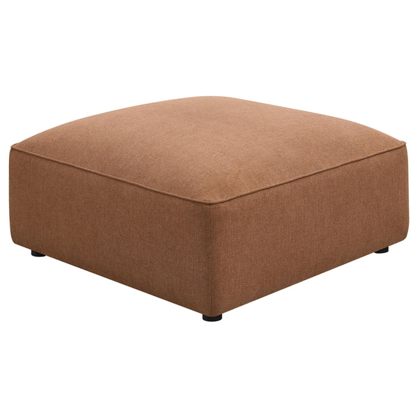 Coaster Furniture Jennifer 551593 Square Upholstered Ottoman - Terracotta IMAGE 1