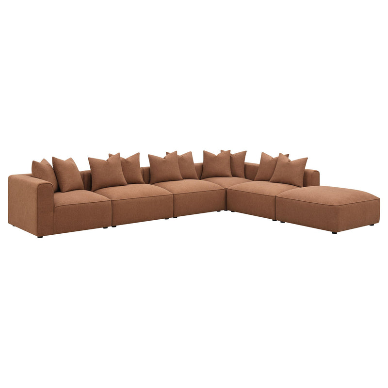 Coaster Furniture Jennifer 551591-SET 6 pc Tight Seat Modular Sectional - Terracotta IMAGE 1