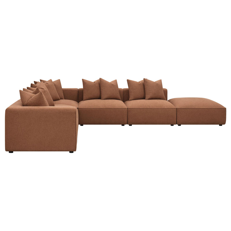 Coaster Furniture Jennifer 551591-SET 6 pc Tight Seat Modular Sectional - Terracotta IMAGE 5