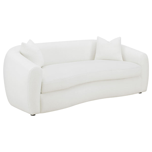 Coaster Furniture Isabella 509871 Faux Sheepskin Upholstered Sofa - Natural IMAGE 1