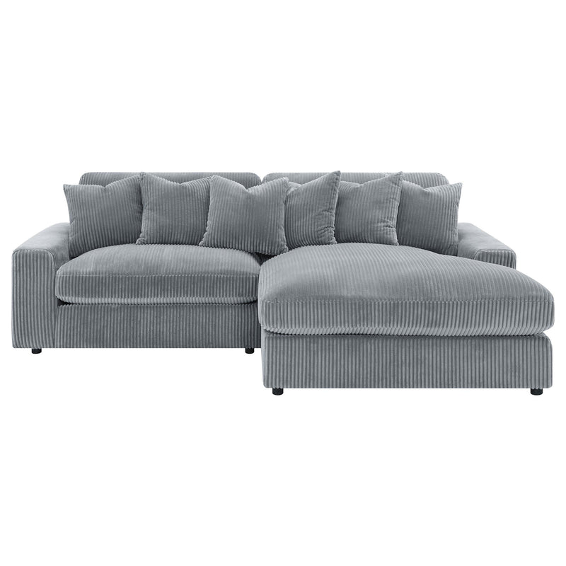 Coaster Furniture Blaine 509900 Upholstered Reversible Chaise Sectional Sofa - Fog IMAGE 3