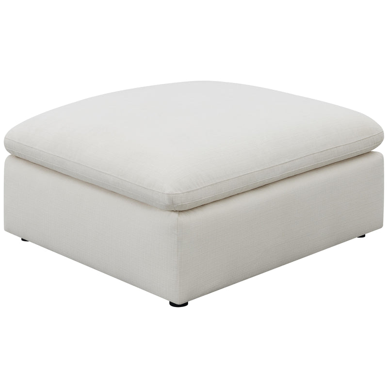 Coaster Furniture Hobson 551453 Square Upholstered Ottoman - Ivory IMAGE 2