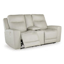  Signature Design by Ashley Mindanao U5950518C Power Reclining Loveseat with Console and Adjustable Headrest IMAGE 2