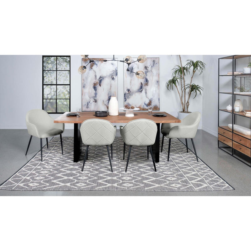 Coaster Furniture Emma 115592 Fabric Upholstered Dining Arm Chair - Fog Grey IMAGE 9