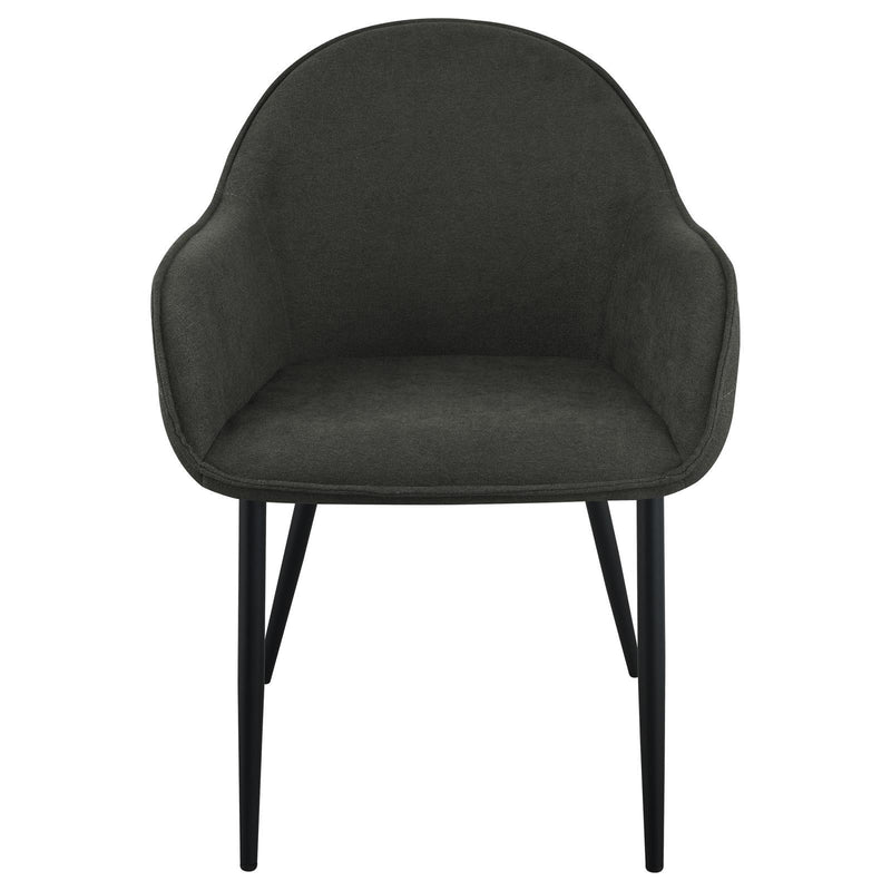 Coaster Furniture Emma 115593 Fabric Upholstered Dining Arm Chair - Charcoal IMAGE 3