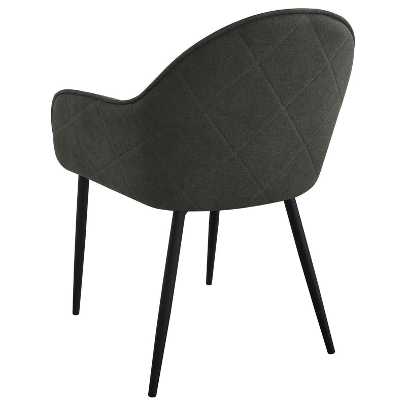 Coaster Furniture Emma 115593 Fabric Upholstered Dining Arm Chair - Charcoal IMAGE 6