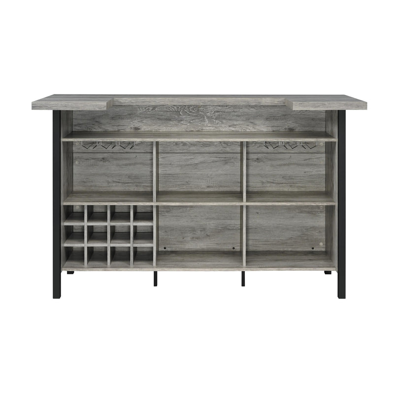 Coaster Furniture Bellemore 182105 Freestanding Home Bar Wine Cabinet - Grey Driftwood IMAGE 3