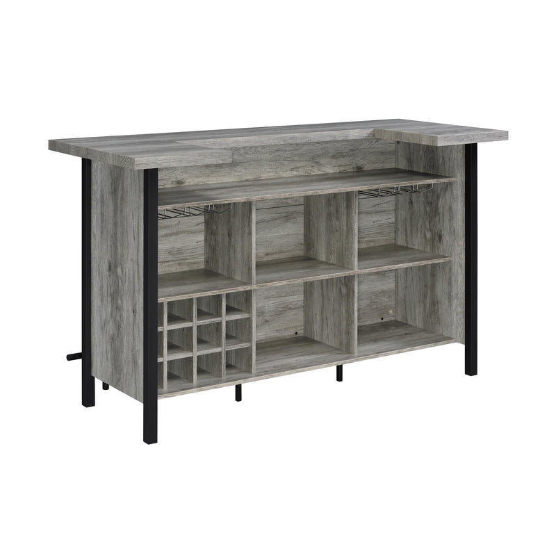 Coaster Furniture Bellemore 182105 Freestanding Home Bar Wine Cabinet - Grey Driftwood IMAGE 5