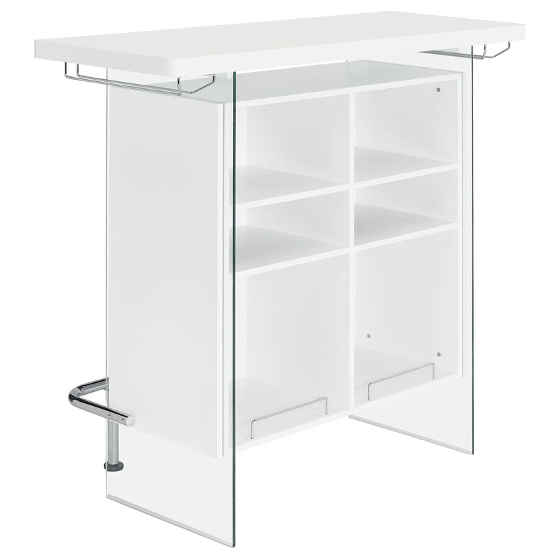 Coaster Furniture Acosta 182632 Freestanding Home Bar Wine Cabinet - White High Gloss IMAGE 5