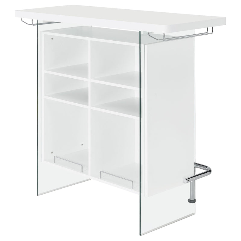 Coaster Furniture Acosta 182632 Freestanding Home Bar Wine Cabinet - White High Gloss IMAGE 7