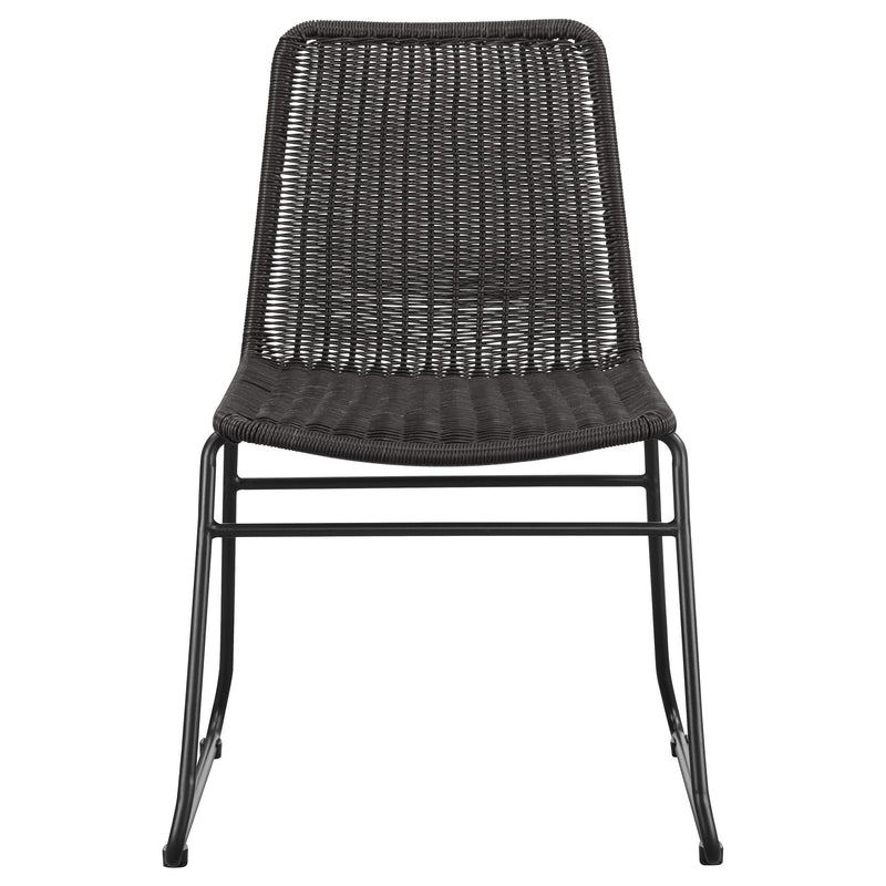Coaster Furniture Dacy 192032 Faux Rattan Metal Dining Side Chair - Brown IMAGE 2