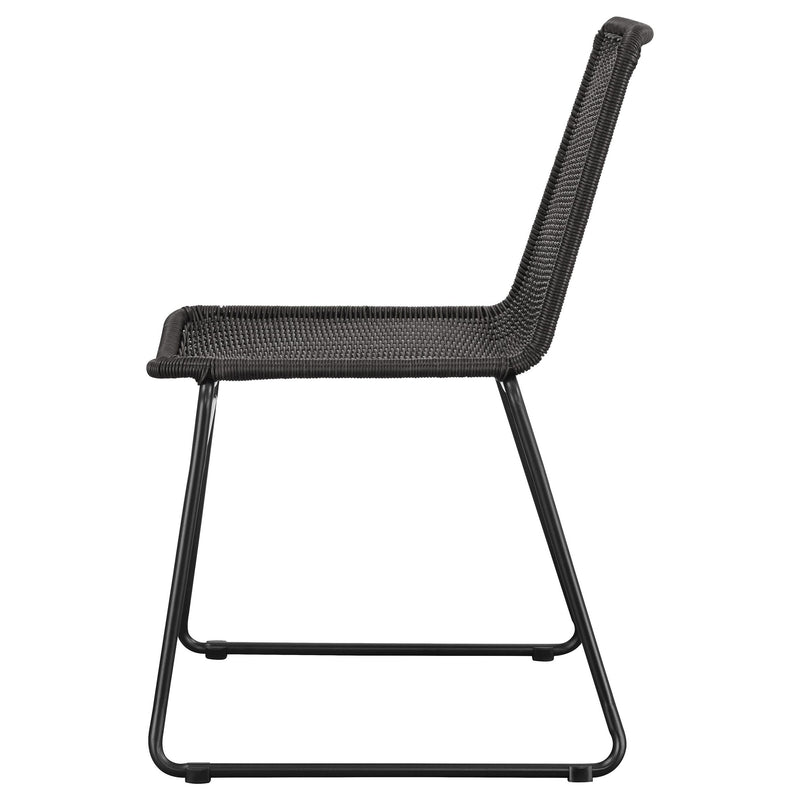 Coaster Furniture Dacy 192032 Faux Rattan Metal Dining Side Chair - Brown IMAGE 4