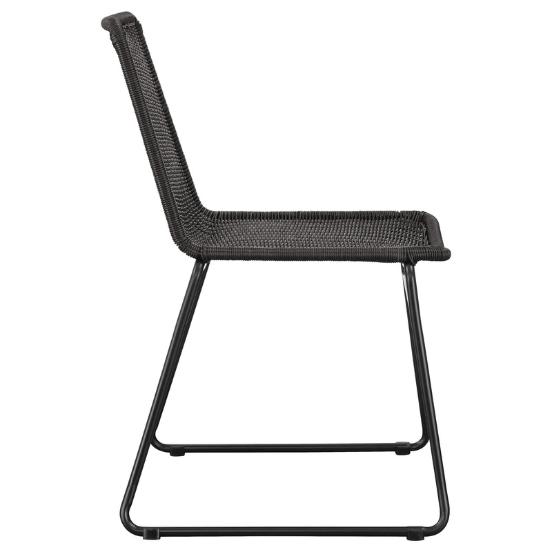 Coaster Furniture Dacy 192032 Faux Rattan Metal Dining Side Chair - Brown IMAGE 7