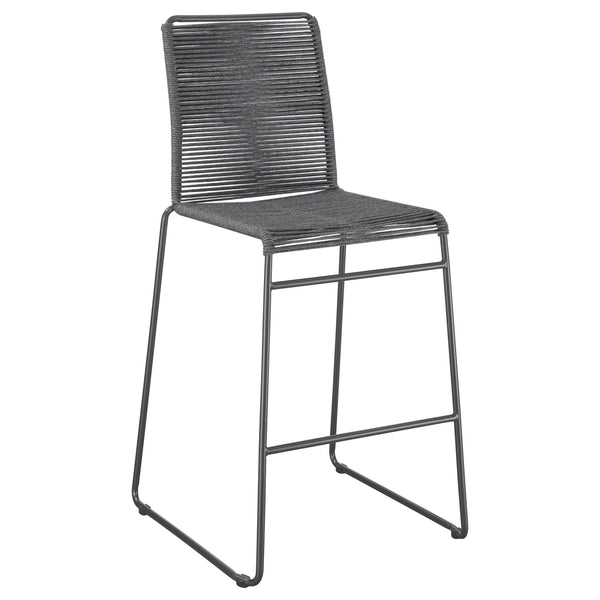 Coaster Furniture Jerome 192064 Woven Rope Metal Bar Chair - Charcoal IMAGE 1
