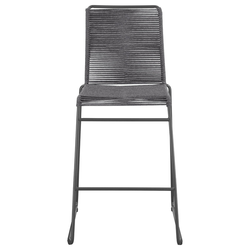 Coaster Furniture Jerome 192064 Woven Rope Metal Bar Chair - Charcoal IMAGE 2