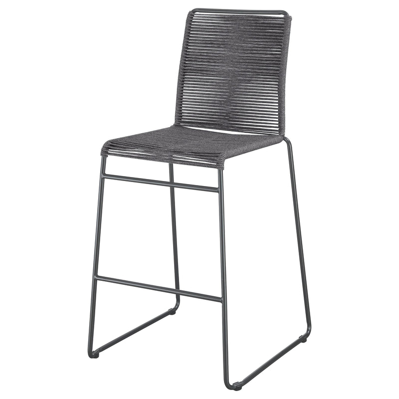 Coaster Furniture Jerome 192064 Woven Rope Metal Bar Chair - Charcoal IMAGE 3