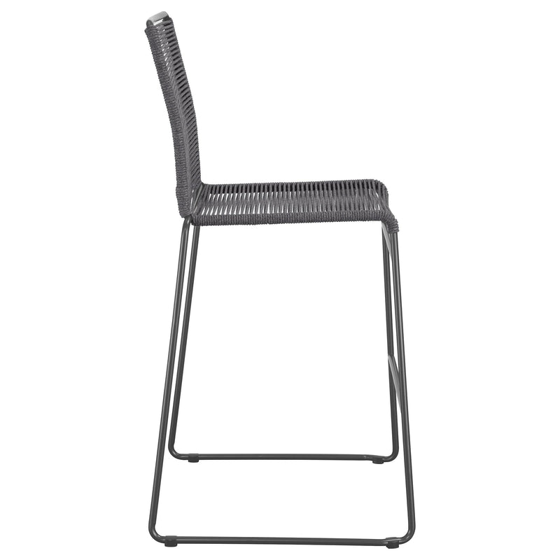 Coaster Furniture Jerome 192064 Woven Rope Metal Bar Chair - Charcoal IMAGE 7