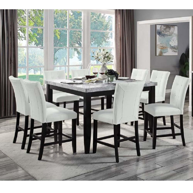 Calgary Furniture Emporium Square Hussein Counter Height Dining Table with Marble Top DN01444 IMAGE 10