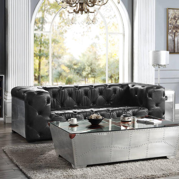Calgary Furniture Emporium Brancaster Stationary Leather Loveseat LV02285 IMAGE 1