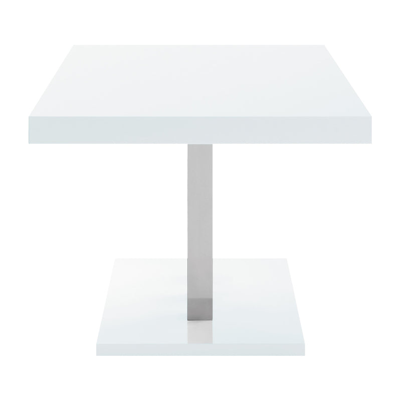 Coaster Furniture Brooklyn 193811 Rectangular 63-inch Dining Table - White High Gloss IMAGE 4