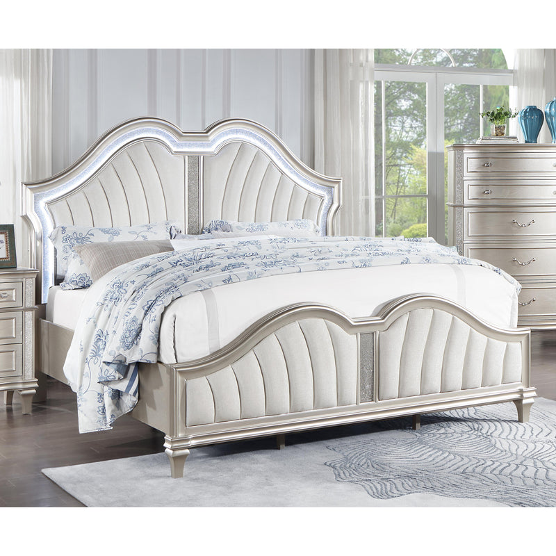 Coaster Furniture Evangeline 223391KE Wood Eastern King LED Panel Bed - Silver Oak IMAGE 11