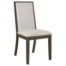 Coaster Furniture Kelly 107962 Upholstered Dining Side Chair - Dark Grey IMAGE 1