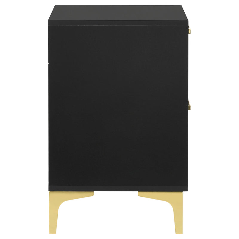 Coaster Furniture Kendall 224452 2-Drawer Nightstand - Black IMAGE 8