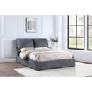 Coaster Furniture Laurel 306041KE Upholstered Eastern King Panel Bed - Dark Grey IMAGE 6
