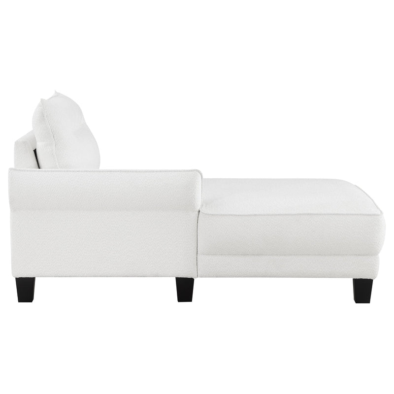 Coaster Furniture Caspian 509550 Upholstered Curved Arm Chaise Sectional Sofa - White IMAGE 11