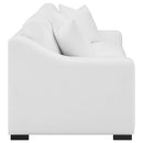 Coaster Furniture Ashlyn 509891 Upholstered Sloped Arm Sofa - White IMAGE 6
