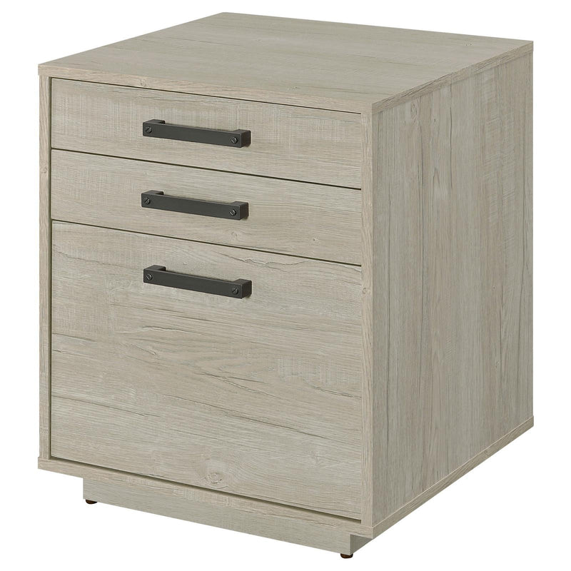 Coaster Furniture Loomis 805882 3-Drawer Home Office File Cabinet - Whitewashed Grey IMAGE 6