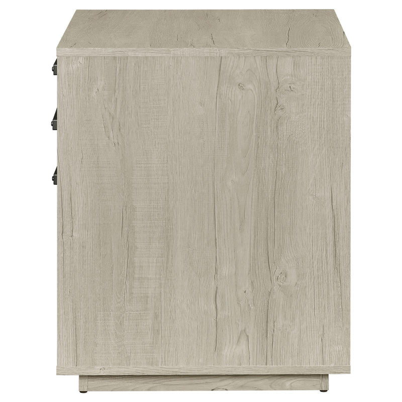 Coaster Furniture Loomis 805882 3-Drawer Home Office File Cabinet - Whitewashed Grey IMAGE 7