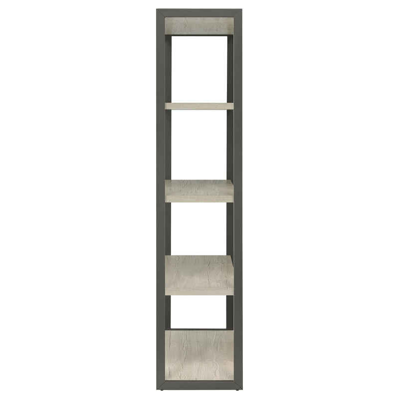 Coaster Furniture Loomis 805883 72-inch 4-shelf Bookshelf - Whitewashed Grey IMAGE 9