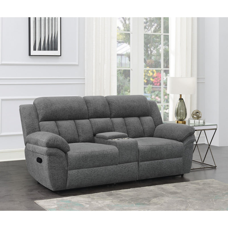 Coaster Furniture Bahrain 609542 Upholstered Motion Loveseat - Charcoal IMAGE 9