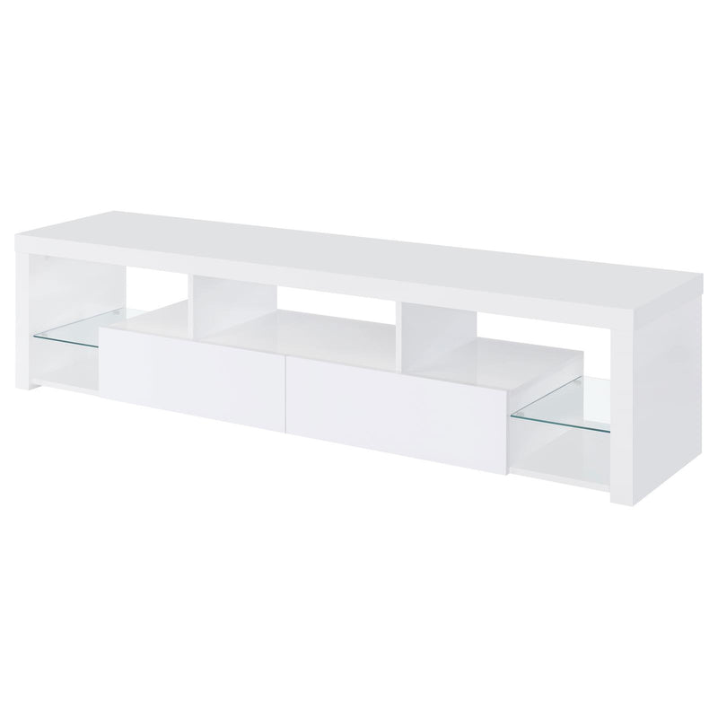 Coaster Furniture Jude 704251 2-Drawer Engineered Wood 71" TV Stand - High Gloss White IMAGE 5