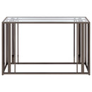 Coaster Furniture Adri 708359 Glass Top Entryway Sofa Console Table - Black Nickel IMAGE 7