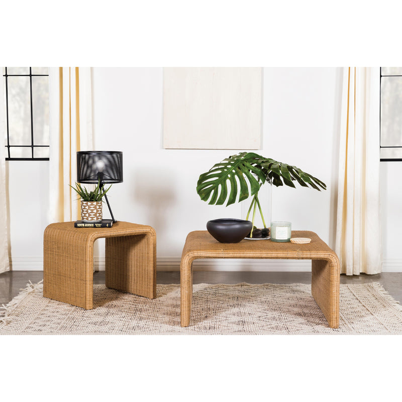 Coaster Furniture Juanita 709817 Square Woven Rattan End Table - Natural IMAGE 2