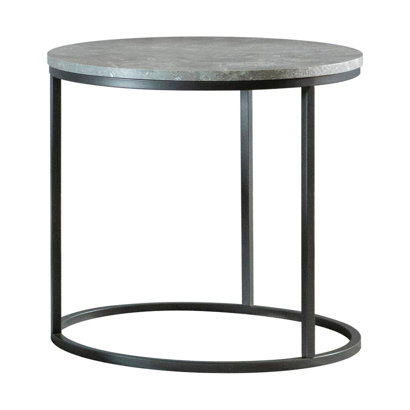 Coaster Furniture Lainey 736027 Round Faux Marble Side End Table - Grey IMAGE 1