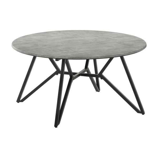 Coaster Furniture Hadi 736178 Round SmartTop Coffee Table - Cement and Gunmetal IMAGE 1