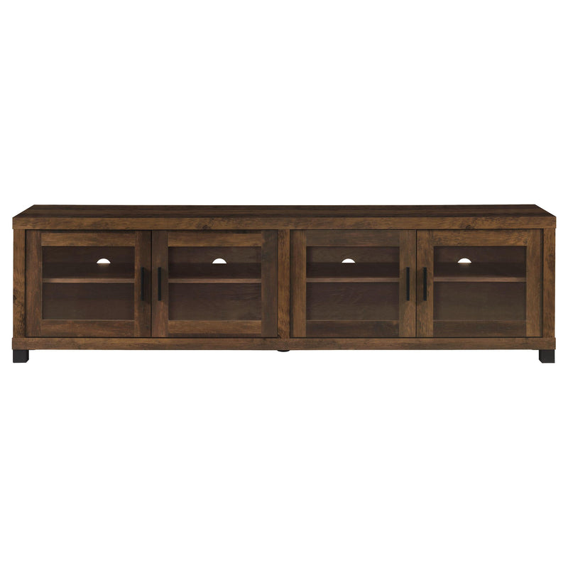 Coaster Furniture Sachin 736293 4-door Engineered Wood 79" TV Stand - Dark Pine IMAGE 3