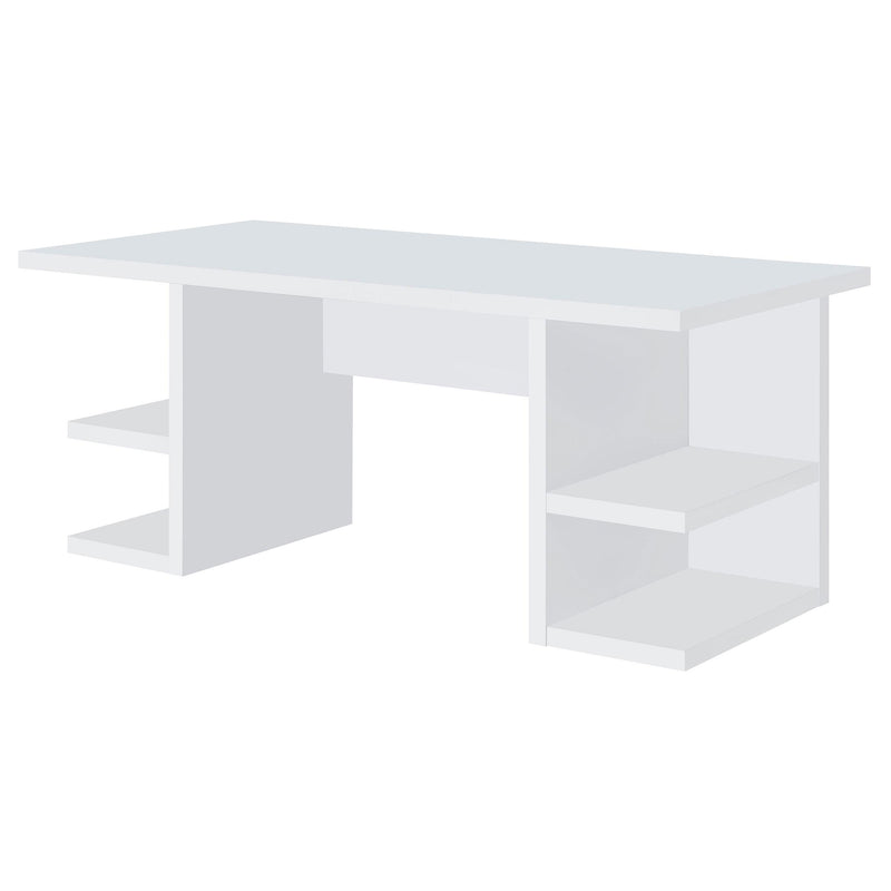 Coaster Furniture Alice 801455 71-inch 4-shelf Engineered Wood Writing Desk - White IMAGE 3