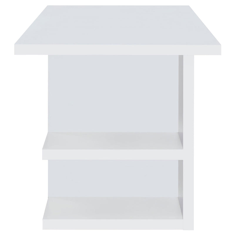 Coaster Furniture Alice 801455 71-inch 4-shelf Engineered Wood Writing Desk - White IMAGE 4