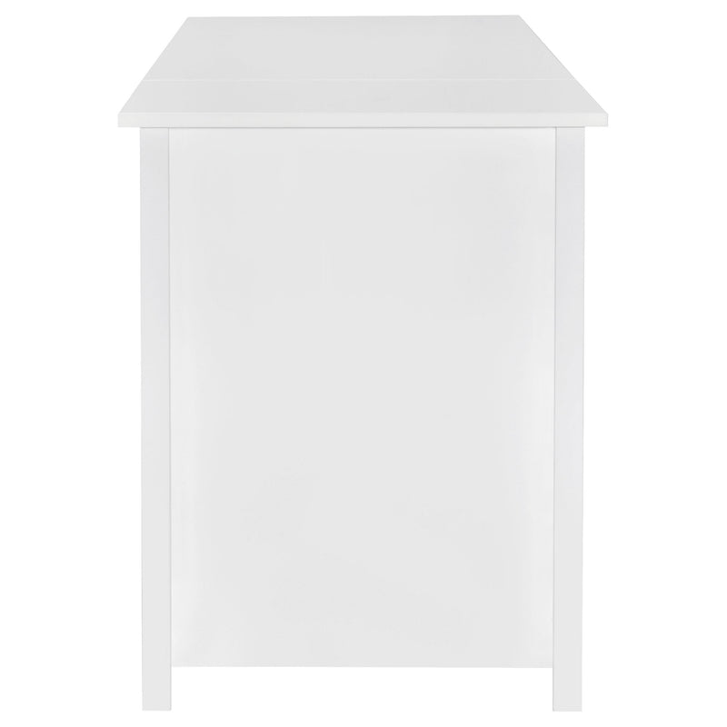 Coaster Furniture Dylan 801573 60-inch 4-Drawer Lift Top Office Desk - White High Gloss IMAGE 4