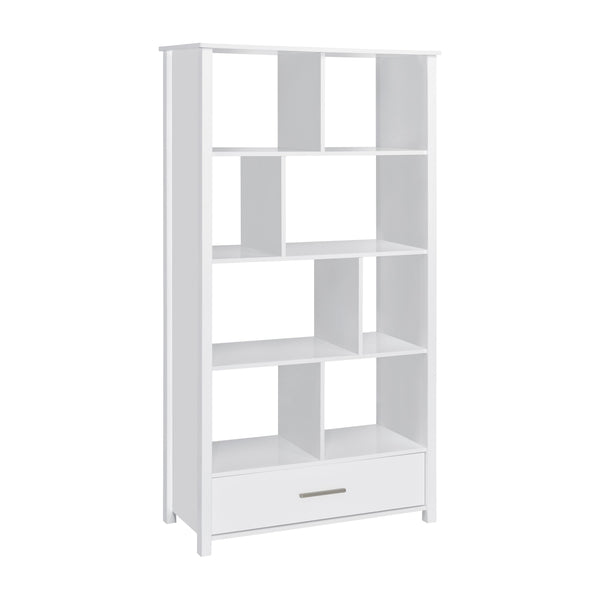 Coaster Furniture Dylan 801574 68-inch 4-shelf Storage Bookshelf - White High Gloss IMAGE 1