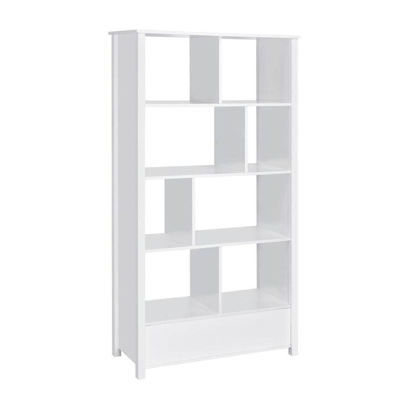 Coaster Furniture Dylan 801574 68-inch 4-shelf Storage Bookshelf - White High Gloss IMAGE 6