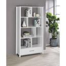 Coaster Furniture Dylan 801574 68-inch 4-shelf Storage Bookshelf - White High Gloss IMAGE 7