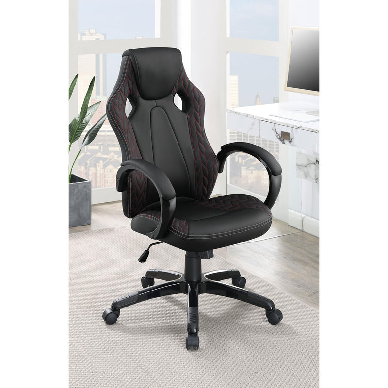 Coaster Furniture Carlos 881426 Upholstered Adjustable Home Office Desk Chair - Black IMAGE 5