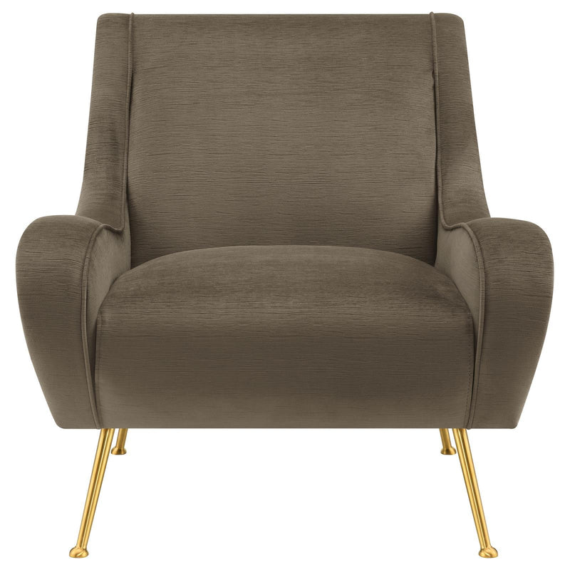 Coaster Furniture Ricci 903044 Upholstered Saddle Arm Accent Chair - Truffle IMAGE 3