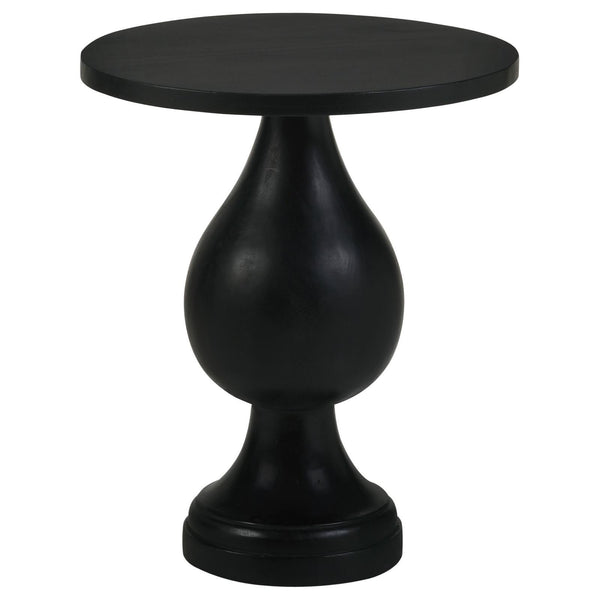 Coaster Furniture Dianella 915108 Round Pedestal Base Accent Side Table - Black Stain IMAGE 1
