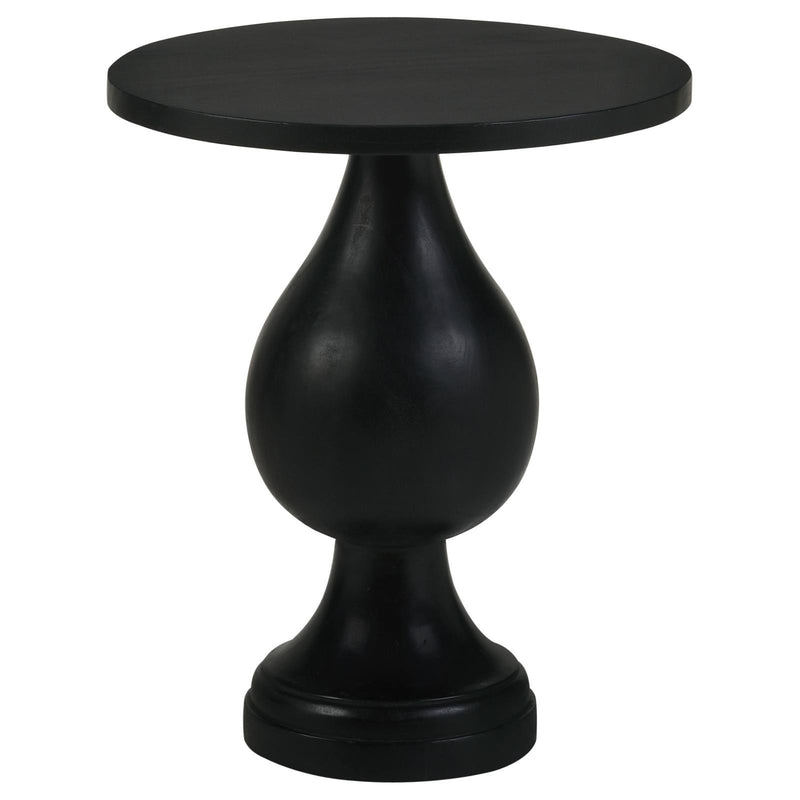 Coaster Furniture Dianella 915108 Round Pedestal Base Accent Side Table - Black Stain IMAGE 1